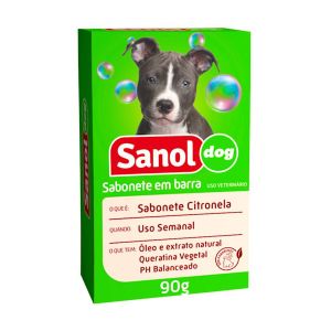 Sabonete Sanol Dog Para Cães e Gatos -Citronela