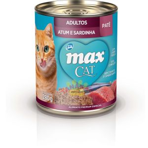 Alimento Úmido Max Cat Lata para Gatos Adultos-Atum e Sardinha