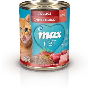 Alimento Úmido Max Cat Lata para Gatos Adultos-Carne e Frango