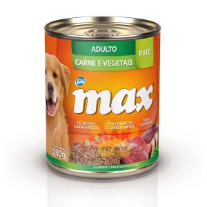 Alimento Úmido Max Lata para Cães Adultos-Carne e Vegetais