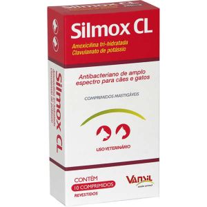 Antibacteriano Silmox CL Vansil Para Cães e Gatos - 300 mg