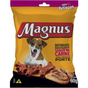 Bifinho Magnus Mastigáveis Sabor Carne para Cães Raças Pequenas 60g 1