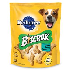 Biscrok Mini Pedigree Biscoito para Cães Adultos de Raças Pequenas-500g