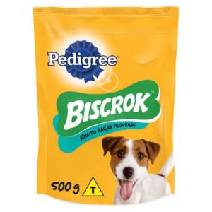 Biscrok Mini Pedigree Biscoito para Cães Adultos de Raças Pequenas-500g
