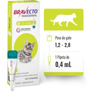 Antipulgas Bravecto Transdermal Plus Gatos de 1,2 a 2,8 Kg 1