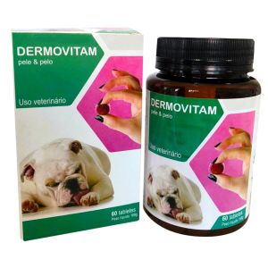 Suplemento Vitamínico Dermovitam Nutrasyn Para Cães – 60 Tabletes 