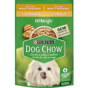 Ração Úmida Dog Chow Sachê Frango Extra Life para Cães Adultos Raças Pequenas 100 G - 1 UN