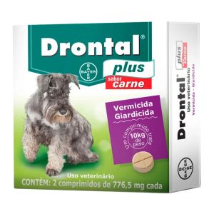 Vermífugo Drontal Plus 10KG Carne - 2/Comprimidos