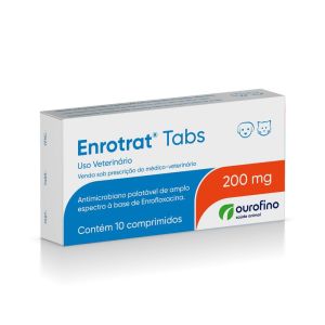 Antibiótico Enrotrat Tabs 200MG 10/Comprimidos