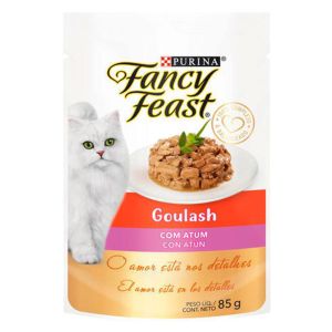 Racão Úmida Purina Fancy Feast Sachê Goulash Com Atum Para Gatos Adultos 85 G - 6 UN