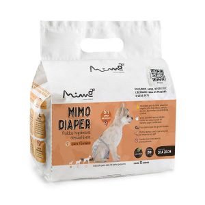 Fralda Higiênica Descartável Mimo Diaper Para Cães Fêmeas-PP