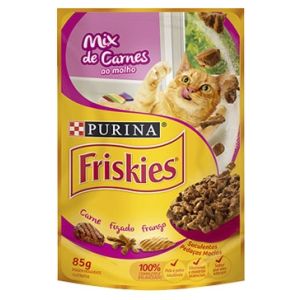 Friskies Sachê Mix de Carnes para Gatos Adultos-85g