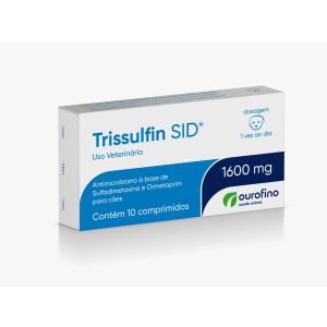 Antibiótico Trissulfin SID 1600MG - 10/Comprimidos