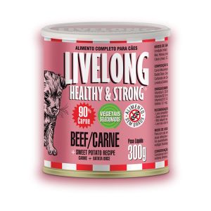 Alimento Úmido Livelong Carne e Batata Doce Para Cães 300 G - 1 UN