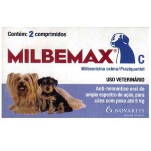 Vermífugo Milbemax C 5KG - 2 Comprimidos