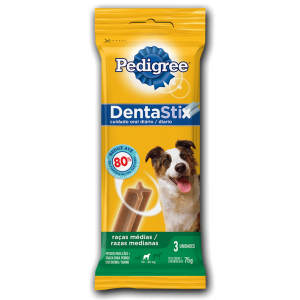 Petisco Pedigree Dentastix Raças Médias 3 Unidades 77g para Cães