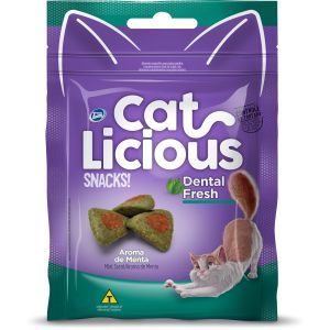 Petisco Cat Licious Snacks Dental Fresh Gatos 40g