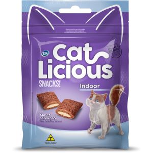 Petisco Cat Licious Snacks Indoor Anti-Odor Gatos 40g