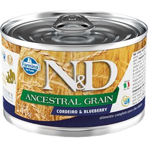 Ração Úmida N&D Ancestral Grain Cordeiro & Blueberry para Cães Adultos Lata 140g