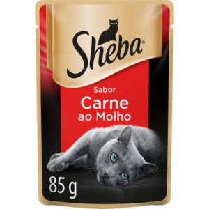 Ração Úmida Sheba Sabor Carne ao Molho para Gatos Adultos-85g