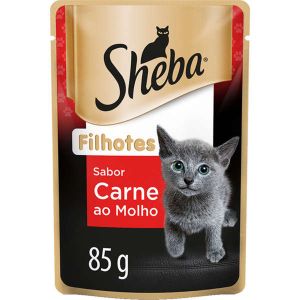 Ração Úmida Sheba Sabor Carne ao Molho para Gatos Filhotes 85g