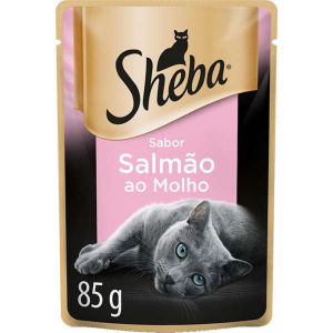 Ração Úmida Sheba Sabor Salmão ao Molho para Gatos Adultos-85g
