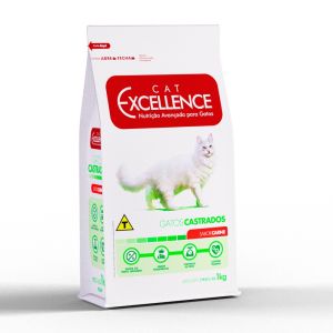 Ração Cat Excellence Carne para Gatos Adultos Castrados 1 Kg