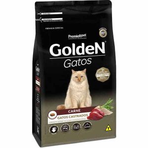 Ração Golden para Gatos Castrados Sabor Carne-3 Kg