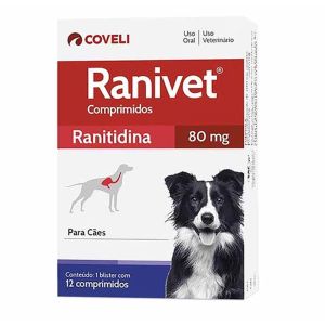 Antiácido Ranivet Ranitidina Coveli 80 Mg – 12 Comprimidos 