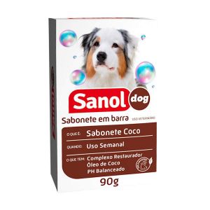 Sabonete Sanol Dog Para Cães e Gatos -Coco