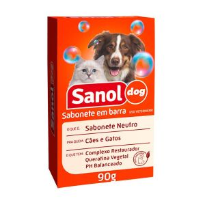 Sabonete Sanol Dog Para Cães e Gatos -Neutro