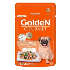 Sache Golden Gourmet Cães Adultos Raças Pequenas sabor Frango 85g