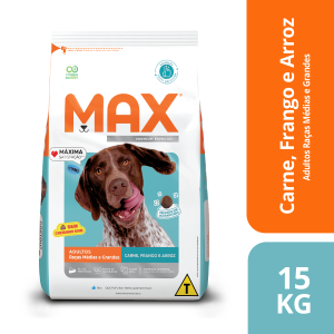 Ração Max Cães Adulto Carne e Frango 15Kg