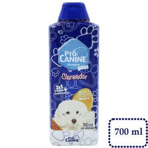 Shampoo E Condicionador 2 em 1 Clareador Pró Canine Para Cães e Gatos 700ml