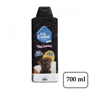 Shampoo e Condicionador 2 em 1 Pró Canine Pelos Escuros Para Cães 700ml