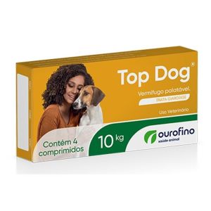 Vermífugo Top Dog 10KG - 4/Comprimidos