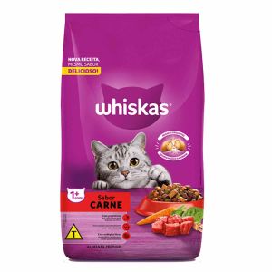 Ração Whiskas Carne para Gatos Adultos - 1 Kg