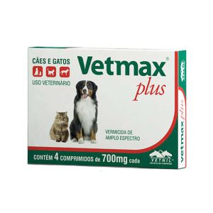 Vermífugo Vetmax Plus - 4/Comprimidos