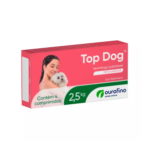 Vermífugo Top Dog 2,5KG - 4/Comprimidos