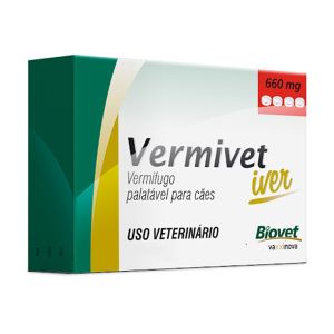 Vermífugo Vermivet Iver Cães 660 Mg 4 Comprimidos