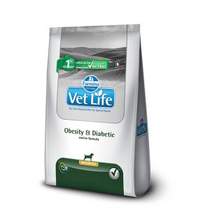 Ração Farmina Vet Life Obesity & Diabetic Mini para Cães Adultos Raças Pequenas Obesos ou Diabéticos 10.1 Kg