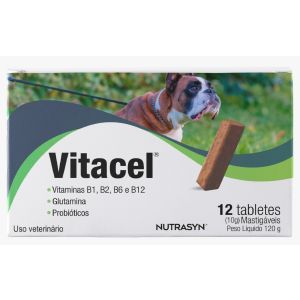 Suplemento Vitacel Nutrasyn para Cães 12 Tabletes