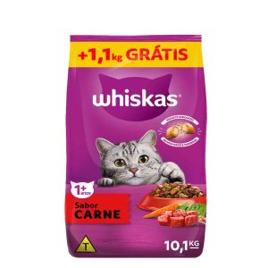 Ração Whiskas para Gatos Adultos Sabor Carne Pague 9Kg leve 10Kg 