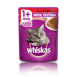 Whiskas Sachê Jelly Carne para Gatos Adultos- 85g